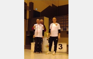 Senior 3 Arc à poulies
1ère place Pierre-Jean Amat (à droite) 549 / 600 points
2ème place Jacques Vidal (à gauche) 533 / 600 points